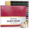 Gallery Leather Birthday Guest Book for Party Celebrations - Hardcover, Bound Leather Sign in Guest Book with 192 Lined Pages for Messages & Photos - 7" x 9"